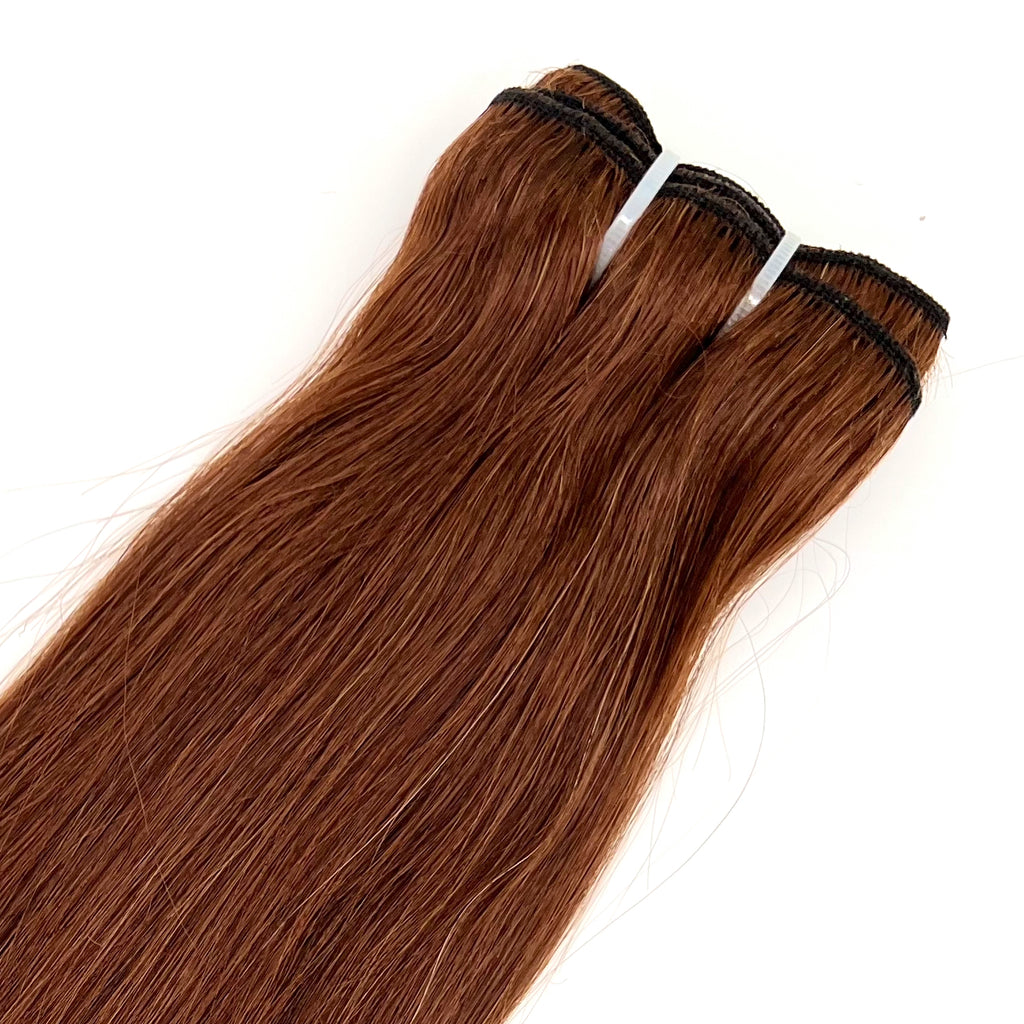 Hårträns (weft) #4 rödbrun