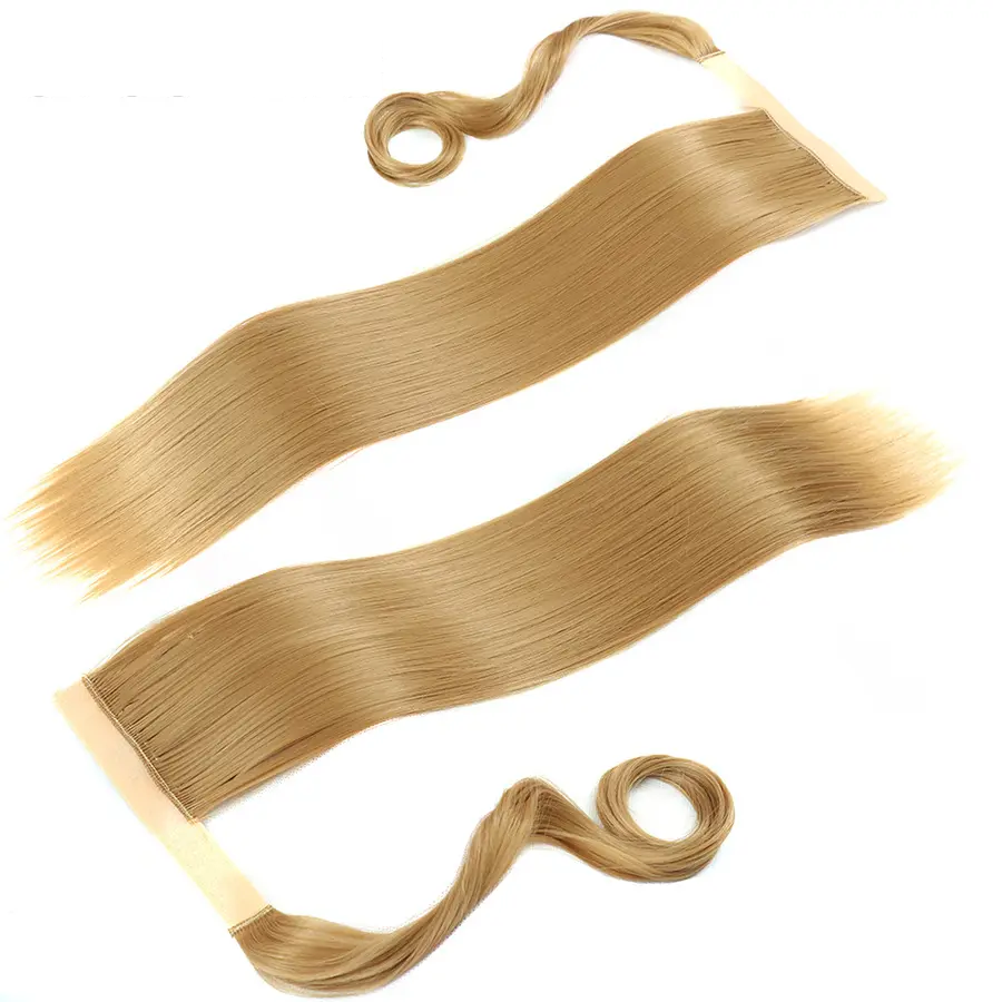Syntetisk hestehale - Golden Blonde 27# rett hårforlengelse