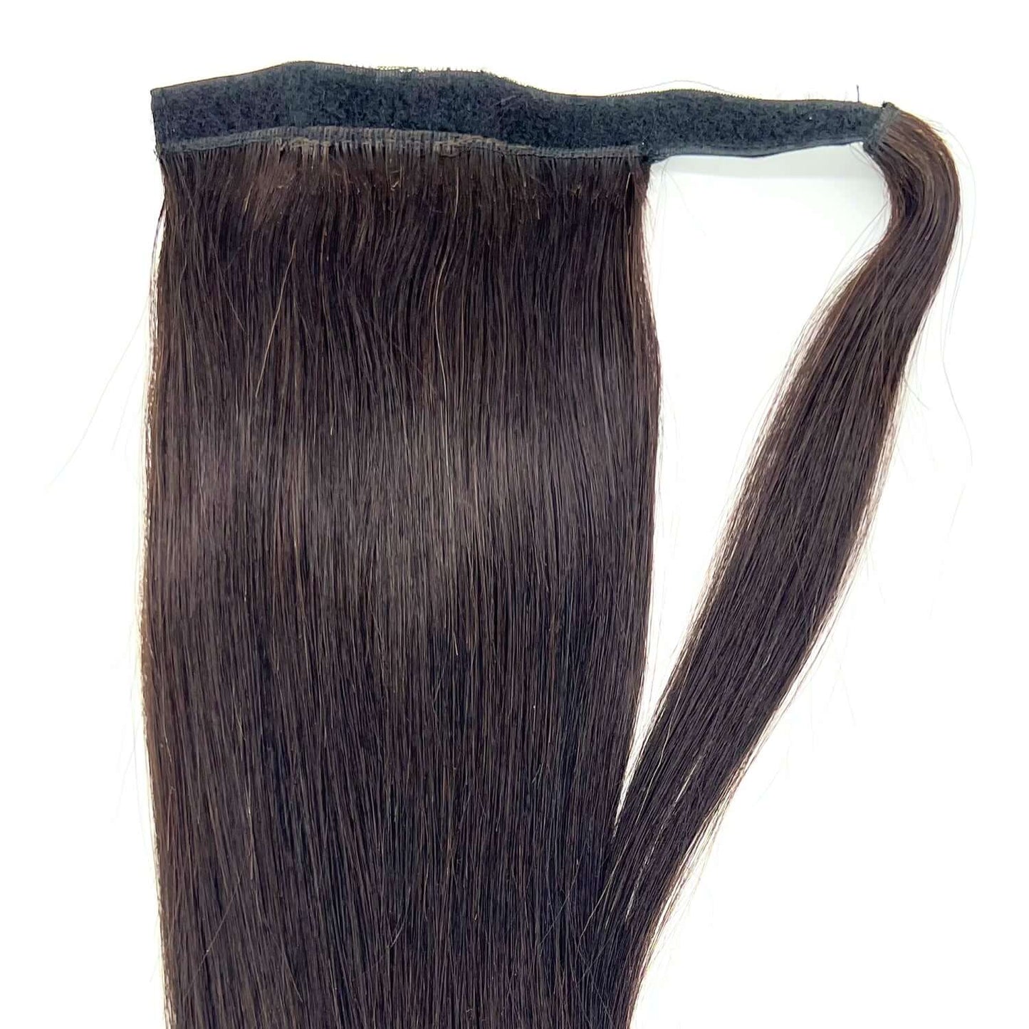 Ponytail äkta löshår - Mörkbrun #1B hair extensions - Hair by Grace Store
