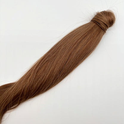 Clip in ponytail - Äkta hår- Ljusbrun #6