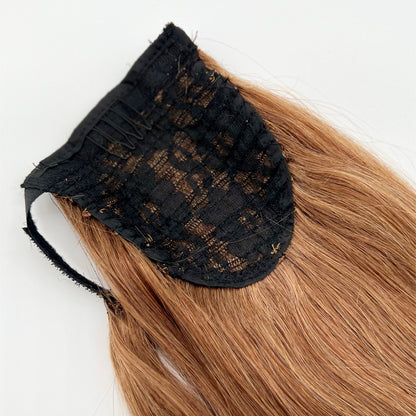 Clip in ponytail - Ekte hår - Lysebrunt #6