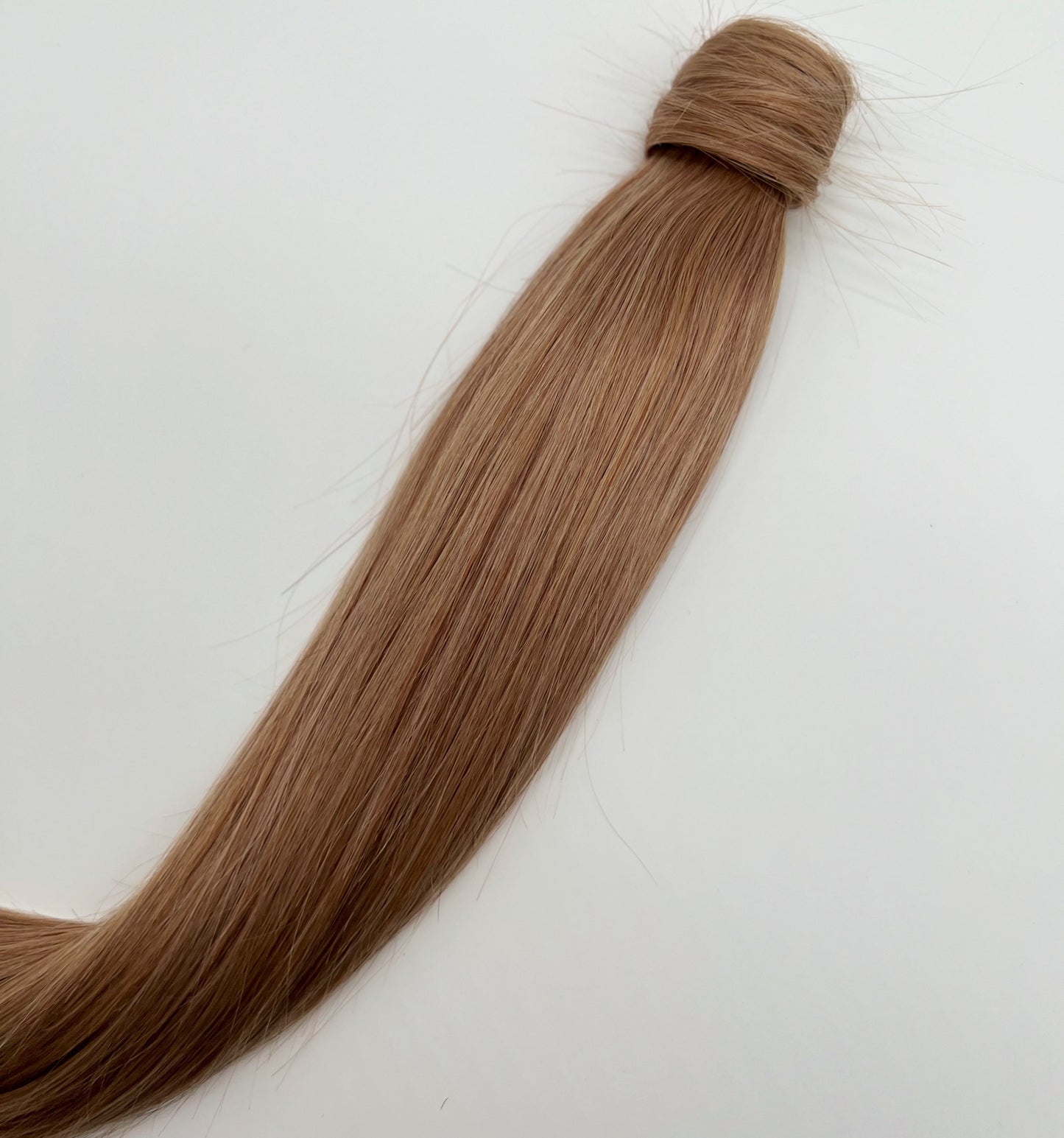 Clip in ponytail - Ekte hår - Gylden lysebrun #8